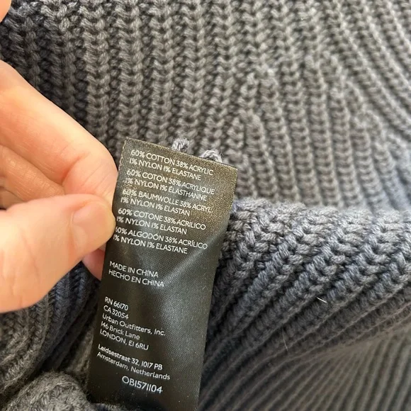 Anthropologie Slate Blue Gray Cropped Knit Sweater Size XXS - Picture 6 of 7